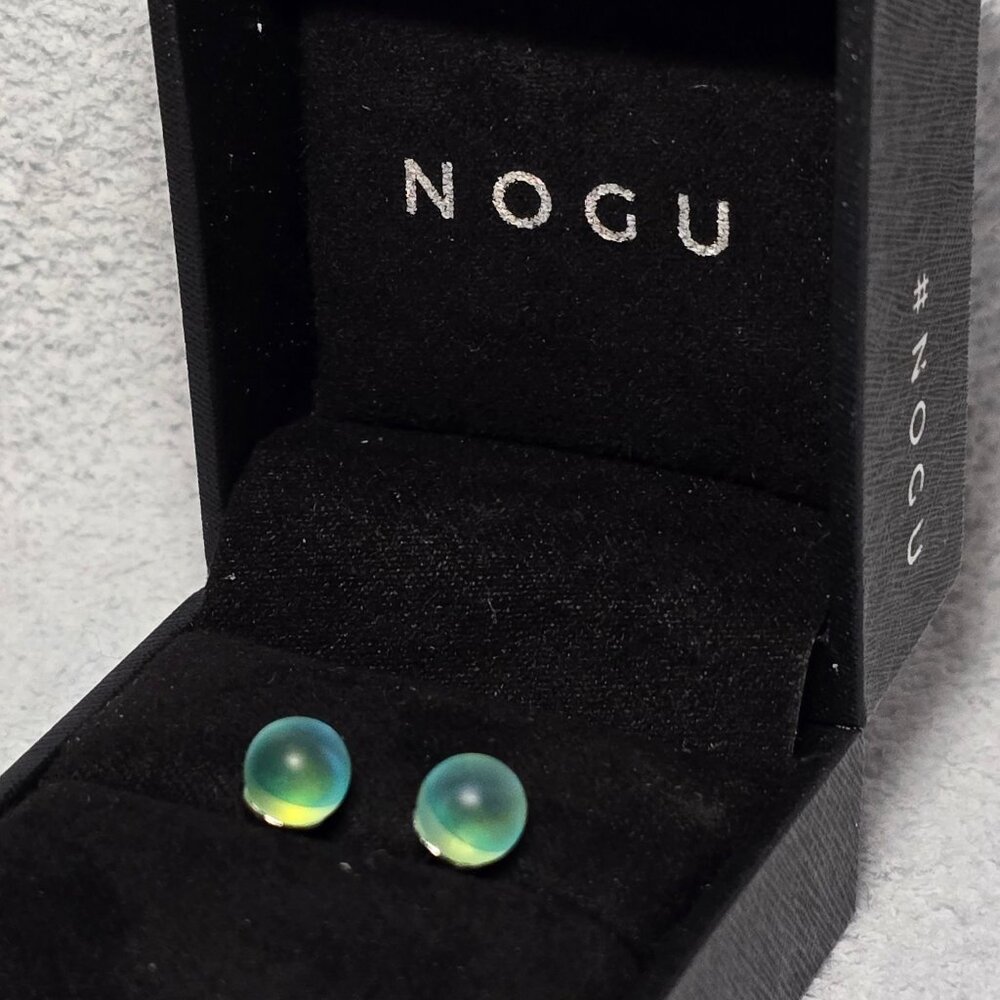 Nogu Sterling Silver & Aquamarine Stud Earrings